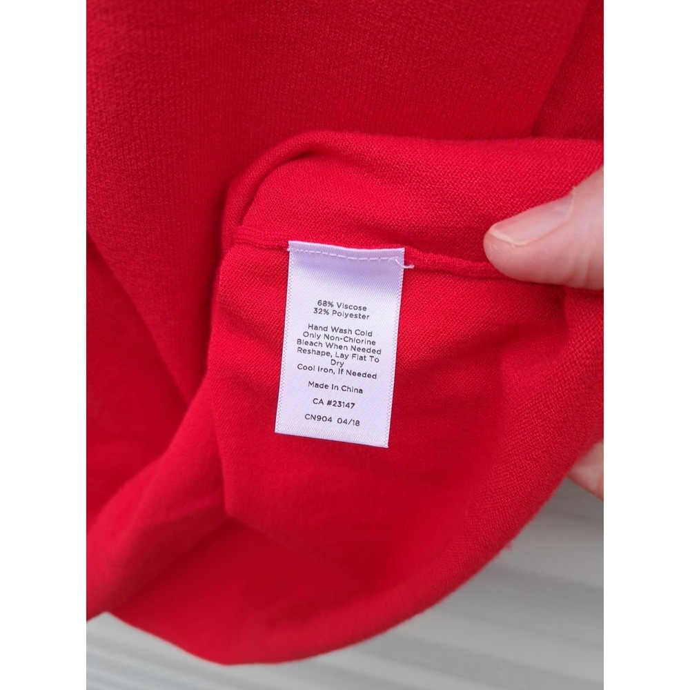 Talbots Women's Red Viscose Blend Sleeveless Top Shirt Tank Size Large - Picture 4 of 12